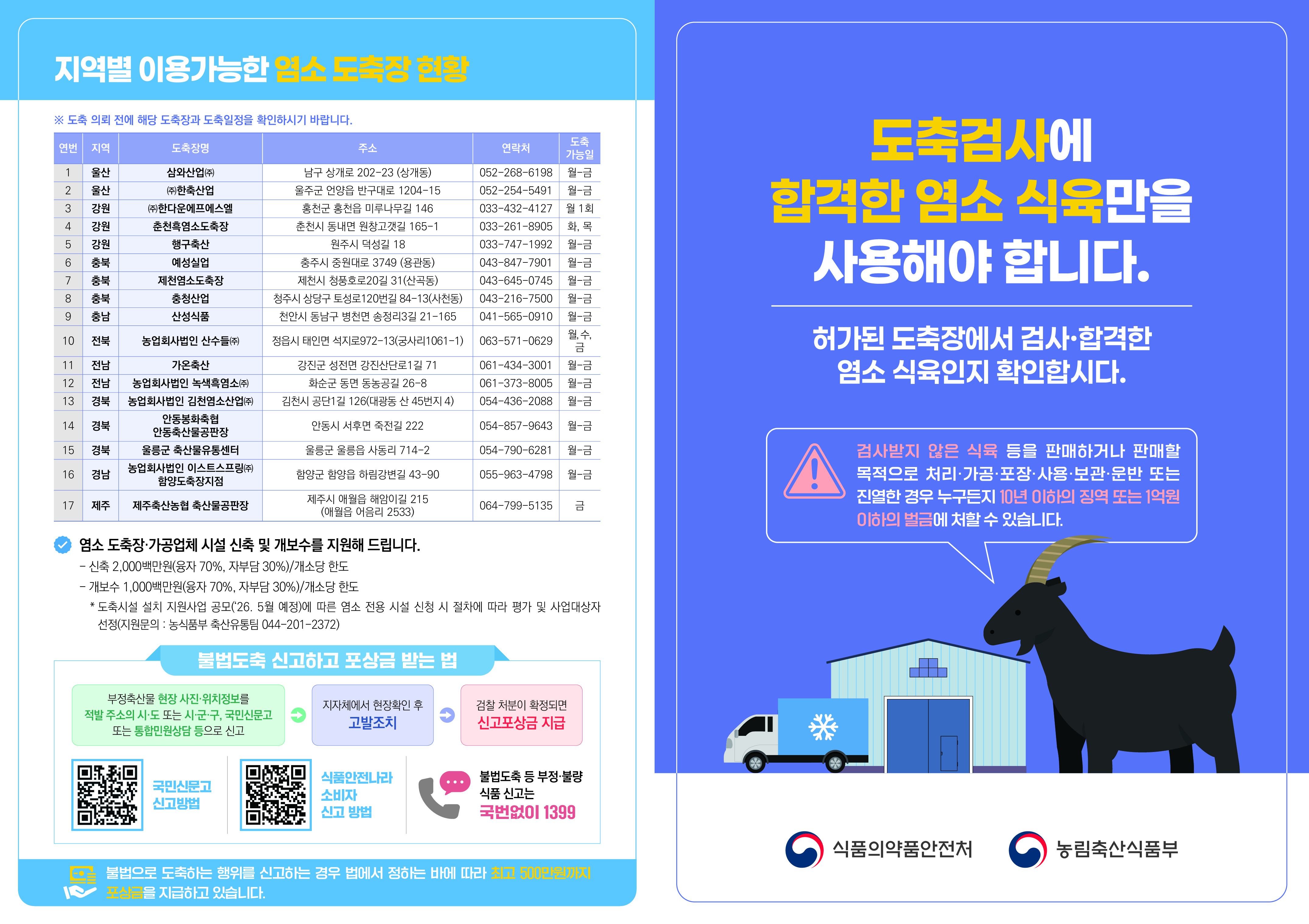 염소고기 불법도축 부정유통 방지_1